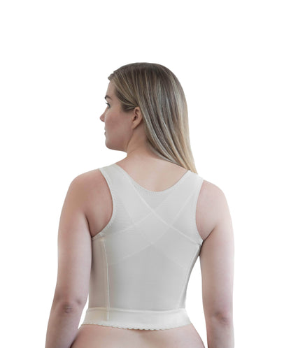 Front Closure Back Support Long Line Bra - Blush