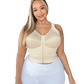 Front Closure Back Support Long Line Bra - Blush