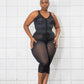 Style 9603 | Front Closure Back Support Long Line Bra - Black
