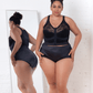 Style 9603 | Front Closure Back Support Long Line Bra - Black