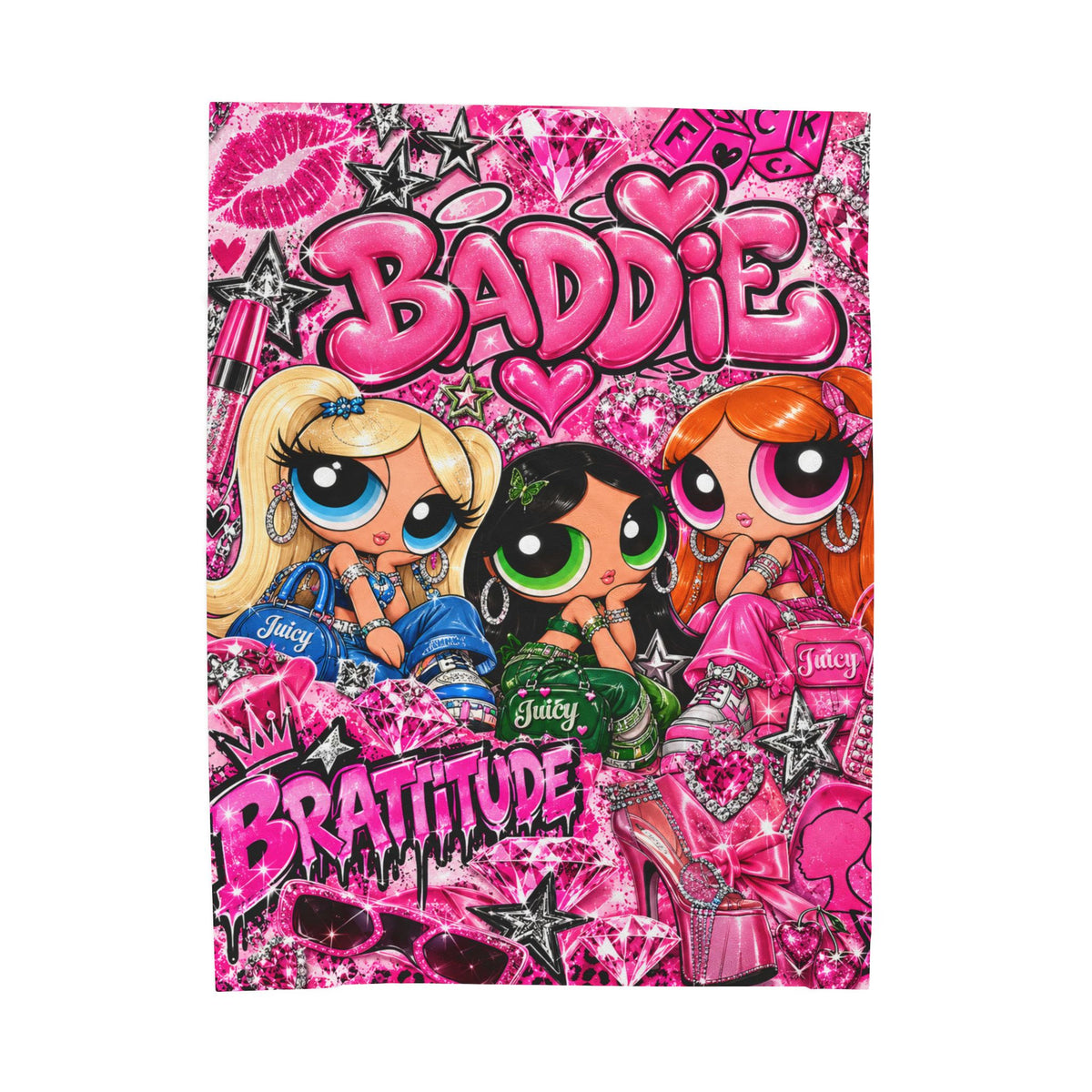 Bratz Baddie Brattitude Velveteen Plush Blanket