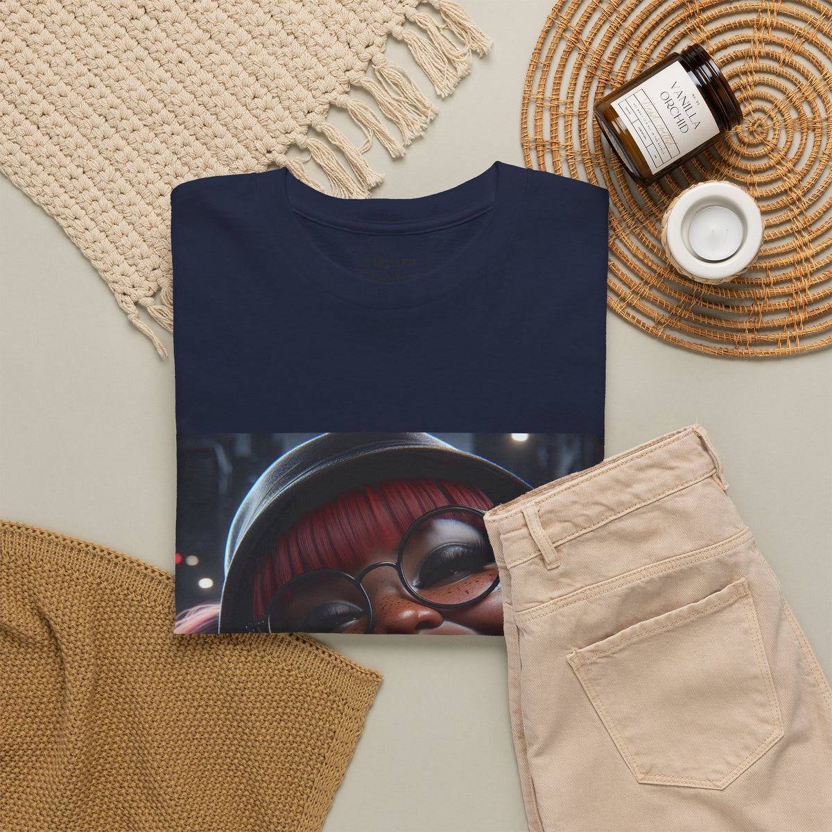 Graphic Tee — Smiling Afro Girl Portrait Shirt