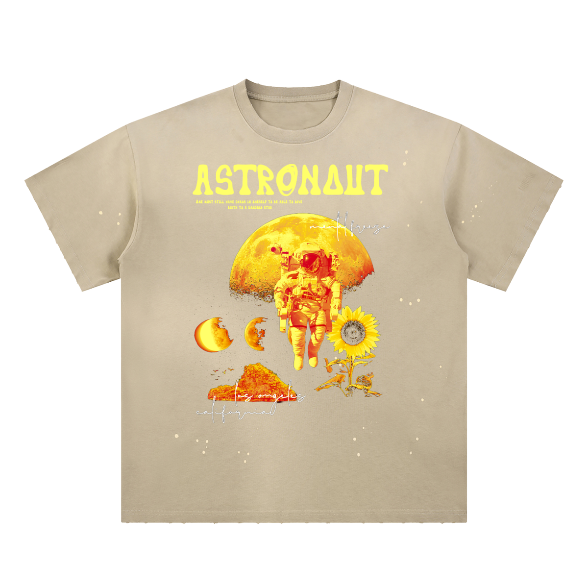 Hand-Frayed Sunfade Paint Splatter T-Shirt
