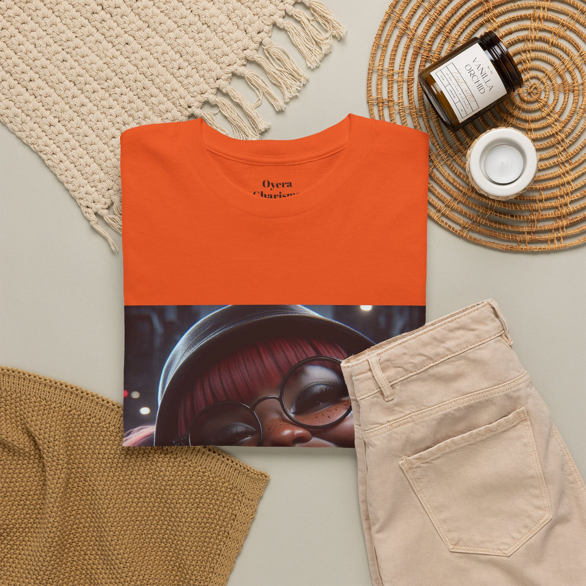 Graphic Tee — Smiling Afro Girl Portrait Shirt