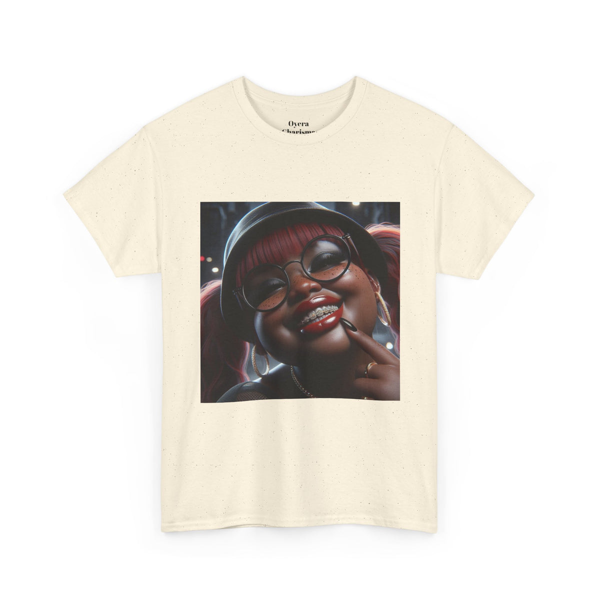 Graphic Tee — Smiling Afro Girl Portrait Shirt