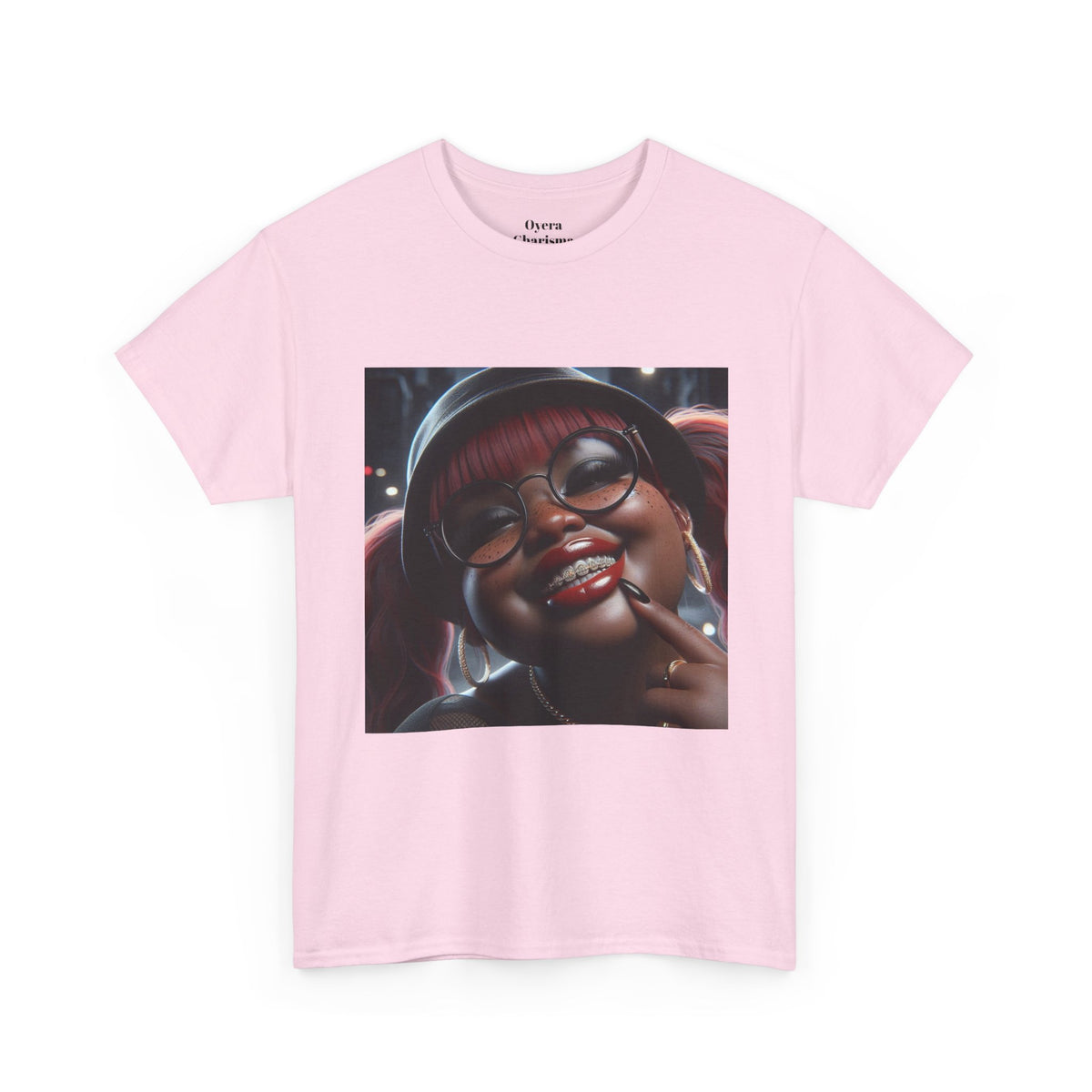 Graphic Tee — Smiling Afro Girl Portrait Shirt