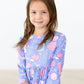 Neon Moon 3/4 Sleeve Pocket Twirl Dress