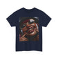 Smiling Afro Woman Graphic Tee — Bold Urban Portrait T-Shirt