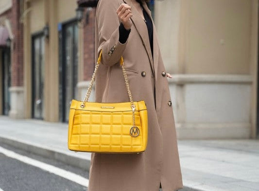 “Mabel” Quilted Shoulder Bag