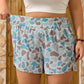 Multicolour Camouflage Elastic Waist Athleisure Shorts