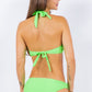 2 Piece Exotic Ruched Halter Neckline Bikini
