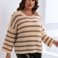 Striped Dropped Shoulder Sweater