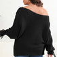One Shoulder Beaded Sweater