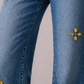 Low Rise Gem Studded Jean