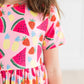 Watermelon Wonder S/S Pocket Twirl Dress