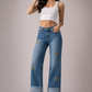 Low Rise Gem Studded Jean