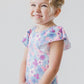 Love Blooms S/S Flutter Sleeve Leotard