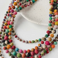 Five Strand Multi Color Bead Necklace