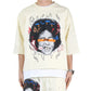 TOVAL SN/ Jersey 3/4 Sleeve Crop Top Tee