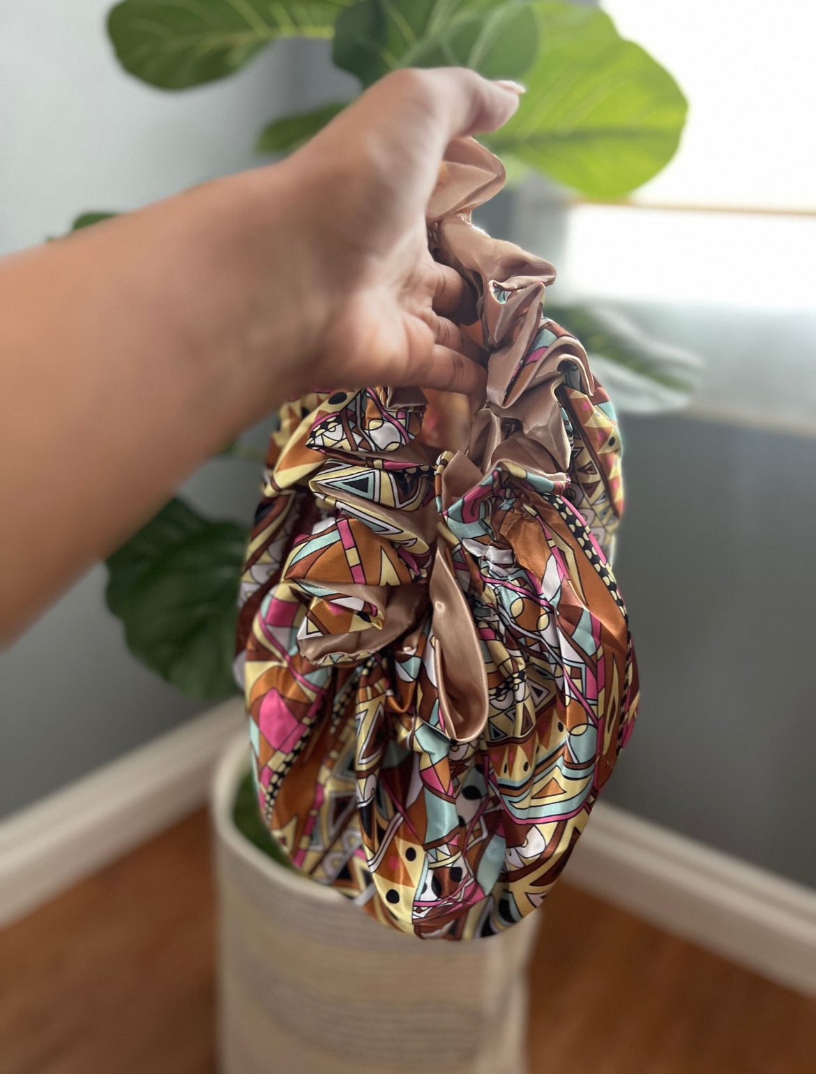 Pretty Blue All Satin Bonnet