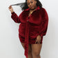 “Florrie” Burgundy Velvet Dress