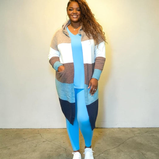 LongLine Color Block Cardigan