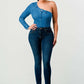 One should denim body suit