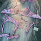 Mesh Embroidered  Floral Lingerie Set