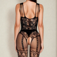 Faux Garter Net and Lace Bodystocking