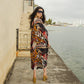 Actius Caftan Kaftan Dress in Rouge