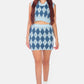 Argyle Checks Knitted Crop Top