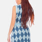 Argyle Checks Knitted Crop Top