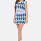 Argyle Checks Knitted Mini Skirt