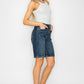 Celeste Dark Wash High Rise Bermuda Jeans