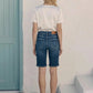 Celeste Dark Wash High Rise Bermuda Jeans