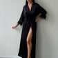 Aster Black Kimono Robe