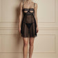 Aurora Sheer Lace Babydoll 3 Piece Set