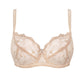 Sheer Lace Full Figure Bra Aurora Beige
