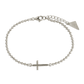 Sterling Silver Kelsey Beaded Cross Bracelet