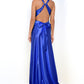 Odette Maxi Dress - Royal - Open Back With Adjustable Bow Tie Detail