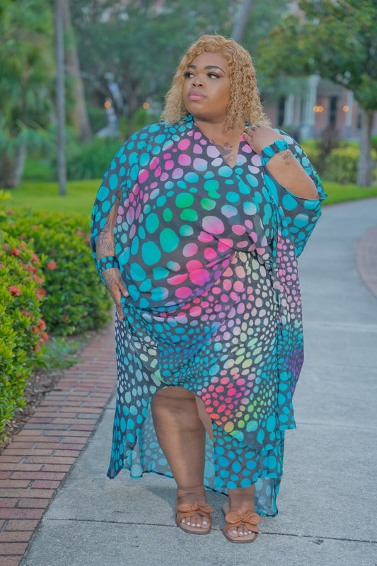 “Elizabeth” Blue Dot Robe