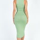 Split Neck Tank Midi Dress
