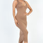Split Neck Tank Midi Dress