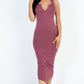 Split Neck Tank Midi Dress