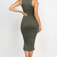 Split Neck Tank Midi Dress