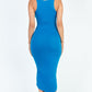 Split Neck Tank Midi Dress