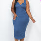 Split Neck Tank Midi Dress
