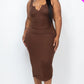 Split Neck Tank Midi Dress