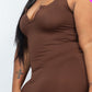 Split Neck Tank Midi Dress
