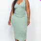 Split Neck Tank Midi Dress
